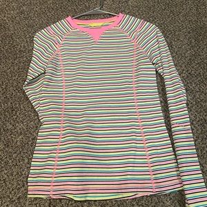 Lulemon Girls - Ivivva striped neon long sleeve
